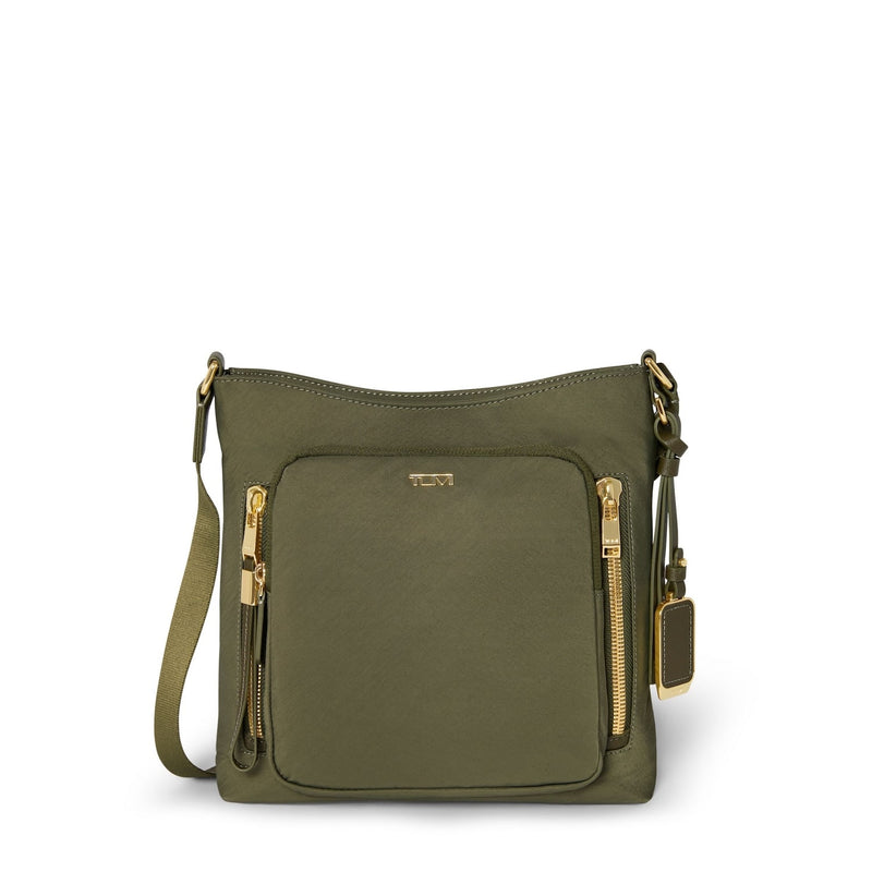 front of olive TUMI Voyageur Tyler Crossbody