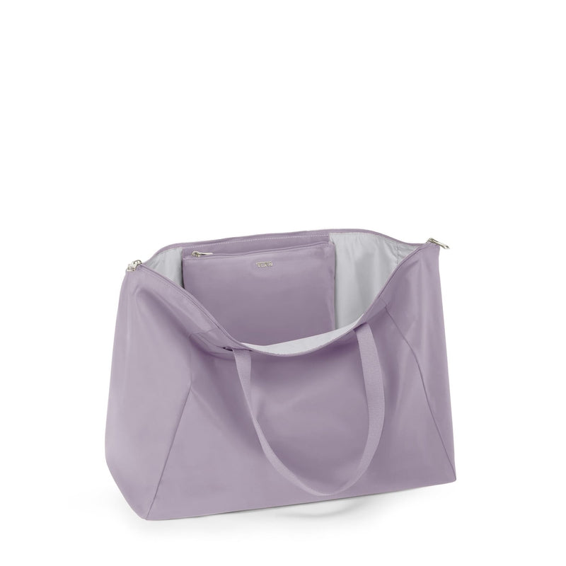 Inside of lavender TUMI Voyageur Just in Case Tote