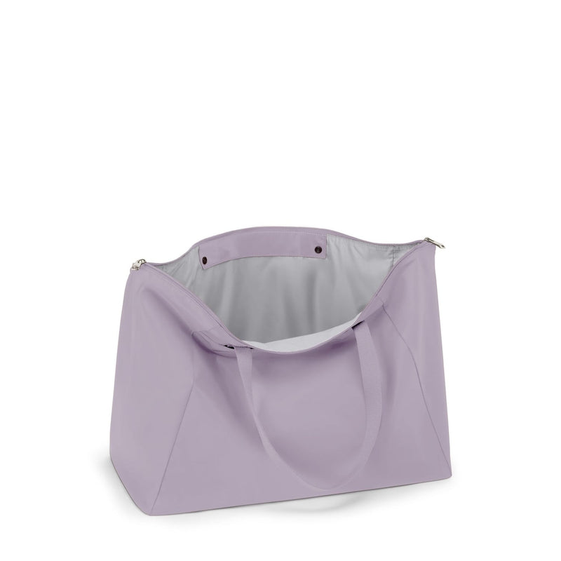 inside of lavender TUMI Voyageur Just in Case Tote