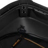 Close-up of a black Samsonite suitcase