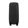 Black Samsonite suitcase on a white background