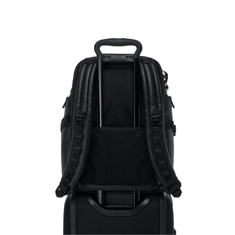 add-a-bag sleeve of black TUMI Bravo Search Backpack Leather