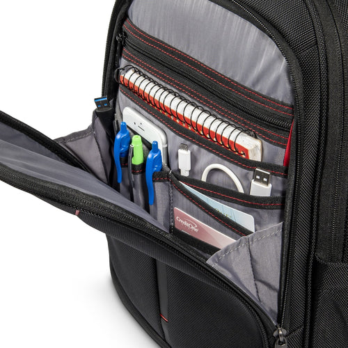 front pocket of black Samsonite Xenon 4.0 Slim Backpack