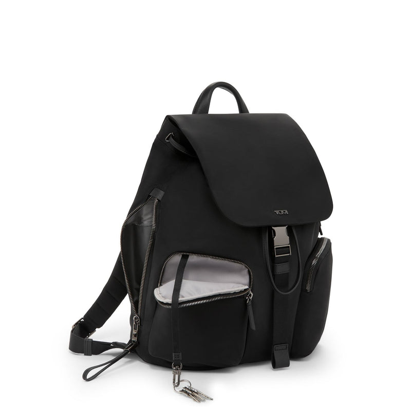 front pocket of black/gunmetal TUMI Voyageur Ramsay Backpack