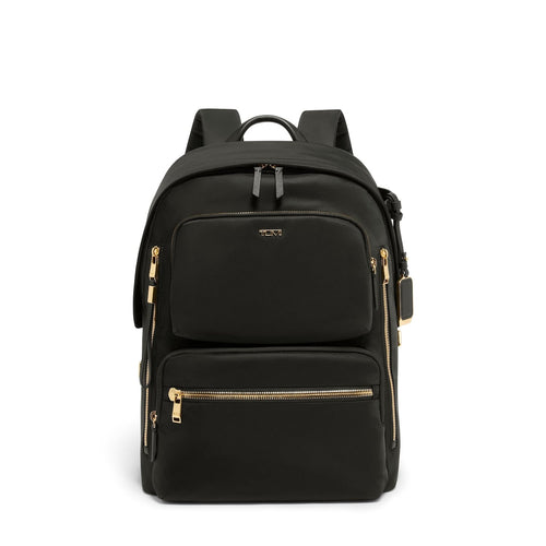 front of black/gold TUMI Voyageur Montana Backpack