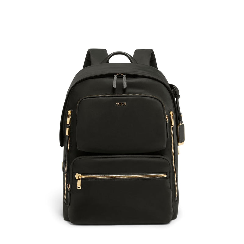 front of black/gold TUMI Voyageur Montana Backpack