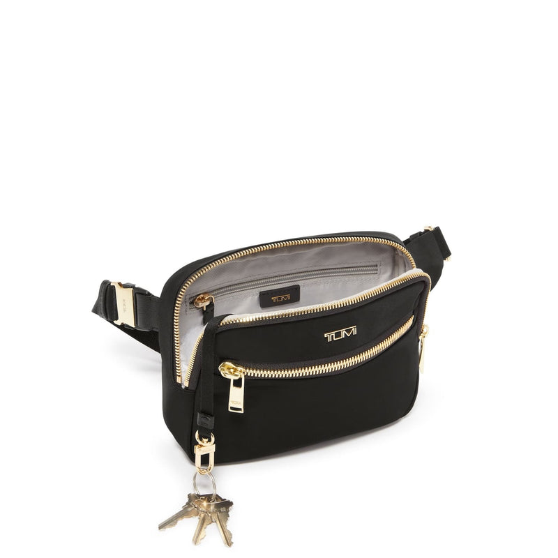 inside of black/gold TUMI Voyageur Sedona Crossbody/Sling