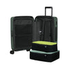 Green Samsonite suitcase with open lid