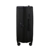 Black Samsonite suitcase on a white background
