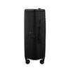 Black Samsonite suitcase on a white background