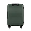 Green Samsonite suitcase with a textured surface on a white background