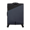back of black/grey American Tourister Daring Dash Spinner Medium Expandable