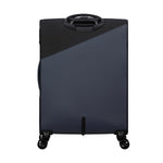 back of black/grey American Tourister Daring Dash Spinner Medium Expandable