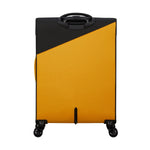 back of black/yellow American Tourister Daring Dash Spinner Medium Expandable