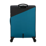 back of black/blue American Tourister Daring Dash Spinner Medium Expandable