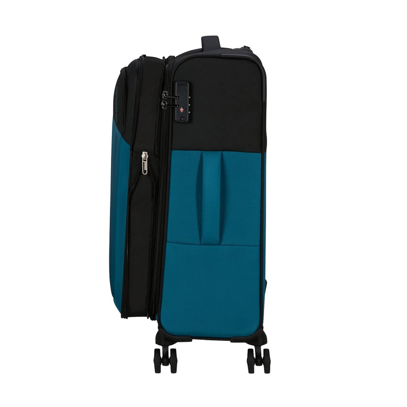 expanded black/blue American Tourister Daring Dash Spinner Medium Expandable