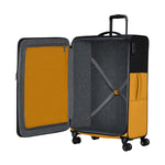 inside of black/yellow American Tourister Daring Dash spinner large expandable