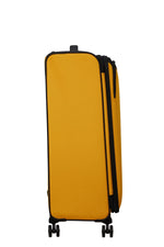 side of black/yellow American Tourister Daring Dash spinner large expandable