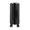 side of black Samsonite Evoa Z Spinner Carry-On