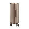 side of ivory gold Samsonite Evoa Z Spinner Carry-On