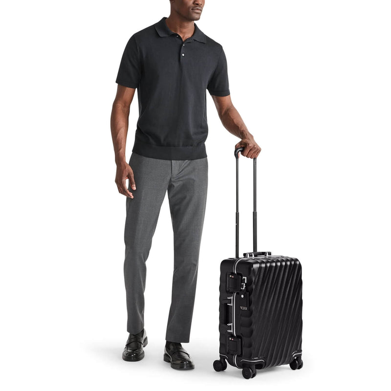 model of black texture TUMI 19 Degree Frame International 4 Wheel Carry-On