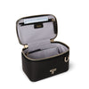 inside of black/light gold TUMI Voyageur Lex Mini Train Case Crossbody