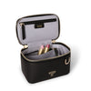 inside of black/light gold TUMI Voyageur Lex Mini Train Case Crossbody