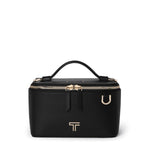 front of black/light gold TUMI Voyageur Lex Small Train Case Crossbody