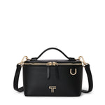 front of black/light gold TUMI Voyageur Lex Small Train Case Crossbody