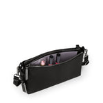 inside of black/gunmetal TUMI Voyageur Adela Crossbody