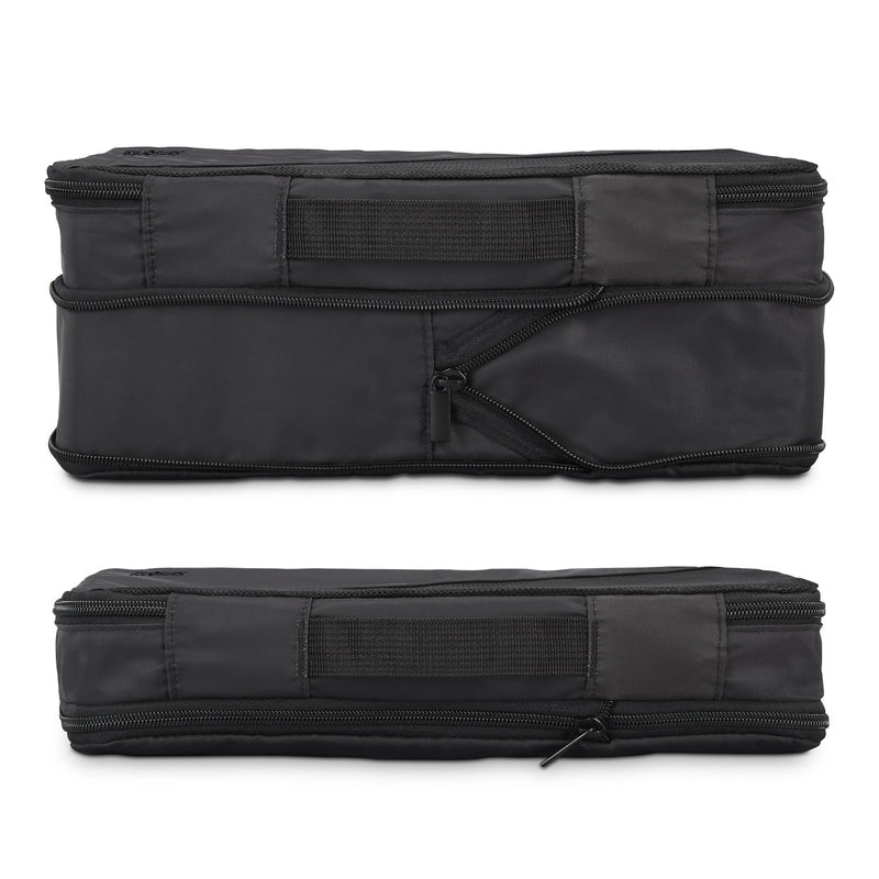 expanded black Samsonite 3 pc compression packing cubes