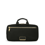 front of black/gold TUMI Voyageur Small Madeline Cosmetic