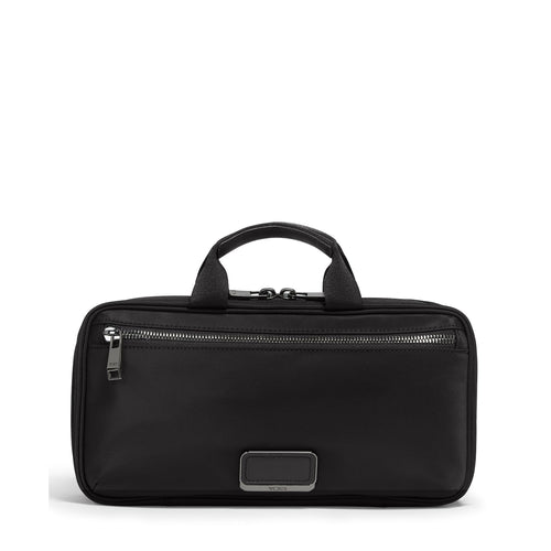 front of black/gunmetal TUMI Voyageur Small Madeline Cosmetic