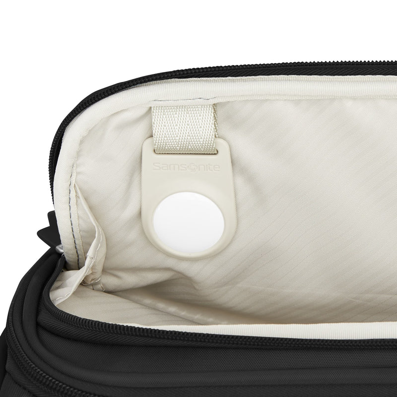 air tag holder of black Samsonite Silhouette 18 Spinner Carry-On
