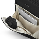 front pocket of black Samsonite Silhouette 18 Spinner Carry-On