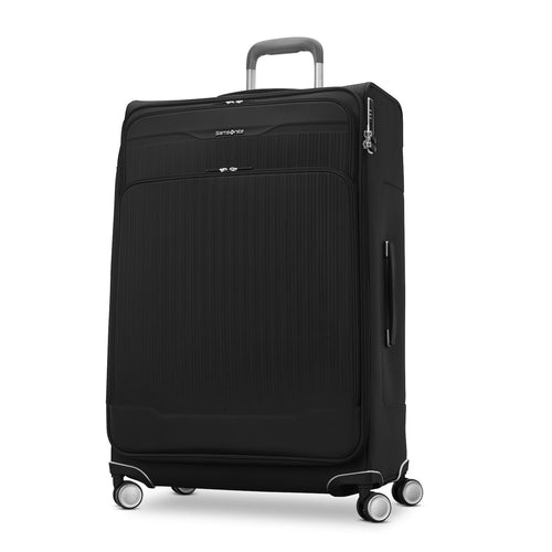 front of black Samsonite Silhouette 18 Spinner Large Expandable