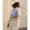 on model denim blue TUMI Voyageur Celina Small Backpack