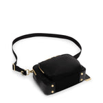 bottom of black/gold TUMI Voyageur Teghan Crossbody