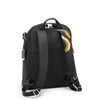 back of gold brush stroke TUMI Voyageur Halsey Backpack