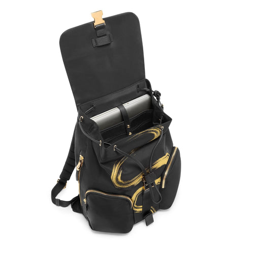 inside of gold brush stroke TUMI Voyageur Ramsay Backpack