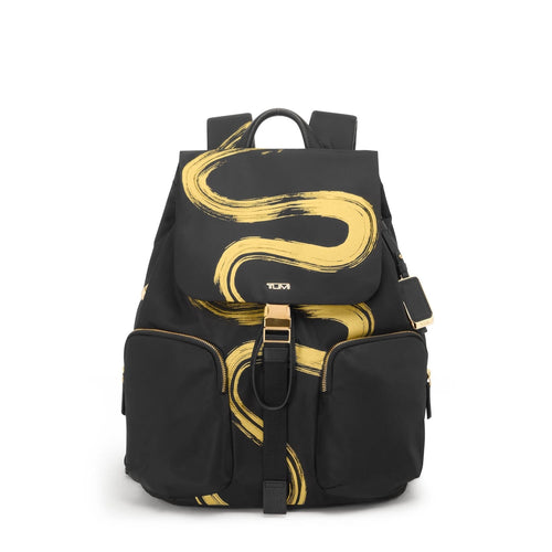 front of gold brush stroke TUMI Voyageur Ramsay Backpack