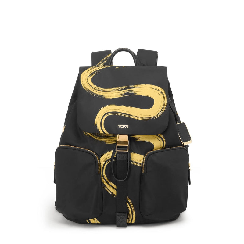 front of gold brush stroke TUMI Voyageur Ramsay Backpack