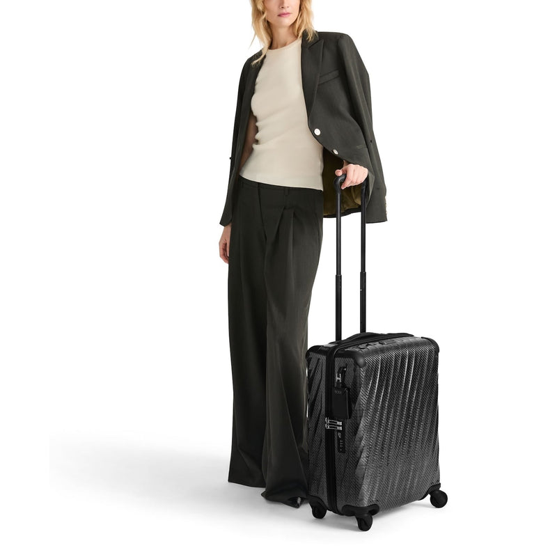 model with black/graphite TUMI 19 Degree Lite Continental Carry-on
