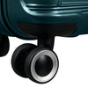 wheels of metallic teal American Tourister Surftime Spinner Carry-On