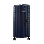 expanded metallic blue American Tourister Surftime Spinner Large Expandable
