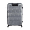 back of silver American Tourister Surftime Spinner Large Expandable