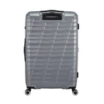 back of silver American Tourister Surftime Spinner Large Expandable