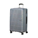front of silver American Tourister Surftime Spinner Large Expandable