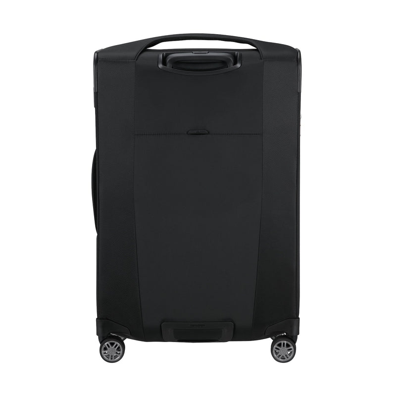 back of black Samsonite Re-Lite Spinner Medium Expandable
