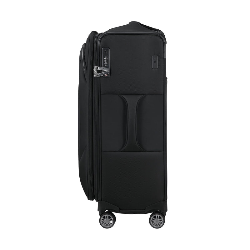 side of black Samsonite Re-Lite Spinner Medium Expandable